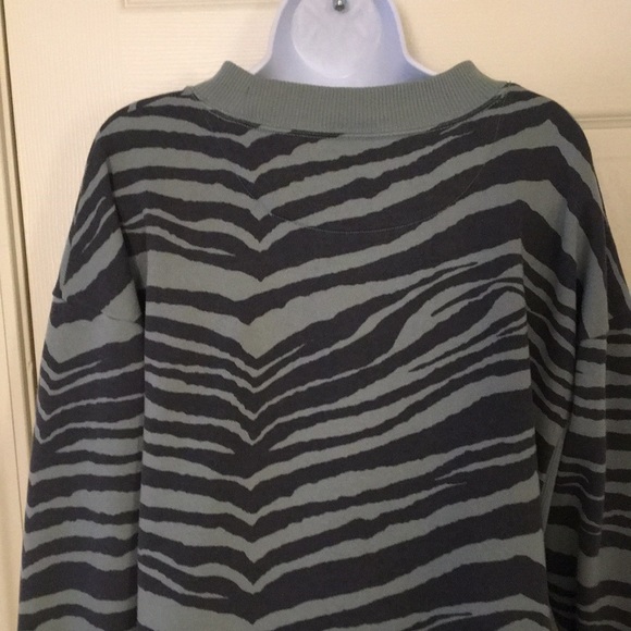 Sage Green Animal Print Sweatshirt - Picture 10 of 15